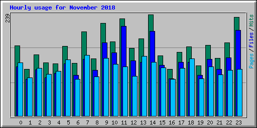 Hourly usage for November 2018