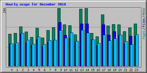 Hourly usage for December 2018