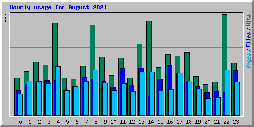 Hourly usage for August 2021