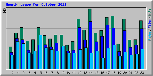 Hourly usage for October 2021
