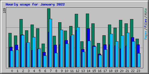 Hourly usage for January 2022