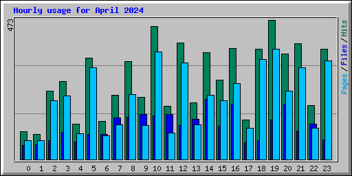 Hourly usage for April 2024
