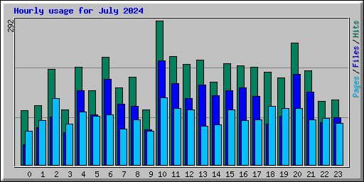 Hourly usage for July 2024