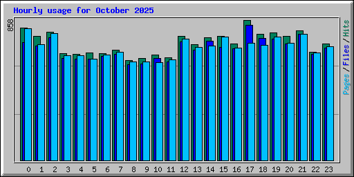 Hourly usage for October 2025