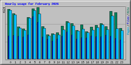 Hourly usage for February 2026
