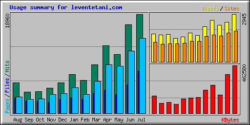 Usage summary for leventetani.com